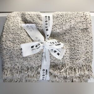 NEW Max Studio Home Natural Textured Throw Blanket